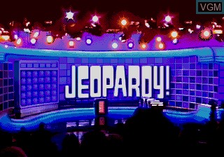 Title screen of the game Jeopardy! on Sega Megadrive