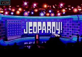 Title screen of the game Jeopardy! Deluxe Edition on Sega Megadrive