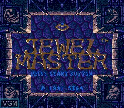 Title screen of the game Jewel Master on Sega Megadrive
