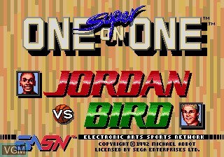 Title screen of the game Jordan vs Bird on Sega Megadrive
