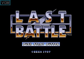 Title screen of the game Last Battle on Sega Megadrive