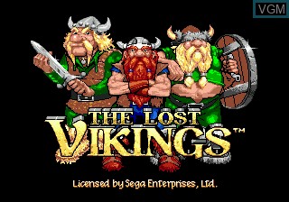 Title screen of the game Lost Vikings, The on Sega Megadrive