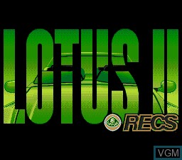 Title screen of the game Lotus II - R.E.C.S on Sega Megadrive