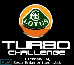 Title screen of the game Lotus Turbo Challenge on Sega Megadrive