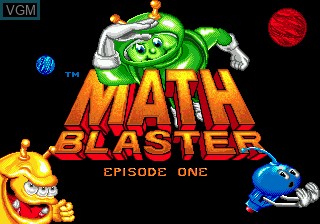 Title screen of the game Math Blaster - Episode 1 on Sega Megadrive