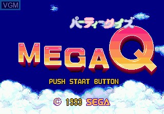 Title screen of the game Party Quiz Mega Q on Sega Megadrive
