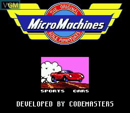 Title screen of the game Micro Machines on Sega Megadrive