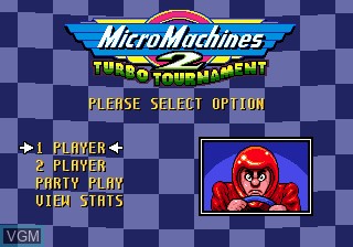 Title screen of the game Micro Machines 2 - Turbo Tournament on Sega Megadrive