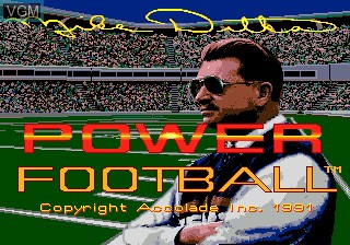 Title screen of the game Mike Ditka Power Football on Sega Megadrive
