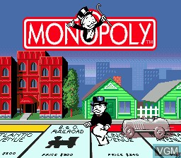 Title screen of the game Monopoly on Sega Megadrive