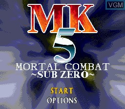 Title screen of the game MK 5 - Mortal Combat - SubZero on Sega Megadrive
