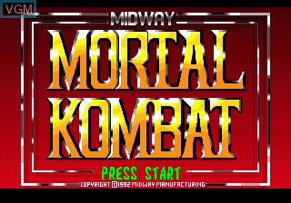 Title screen of the game Mortal Kombat on Sega Megadrive