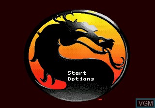 Title screen of the game Mortal Kombat II on Sega Megadrive