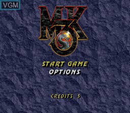 Title screen of the game Mortal Kombat 3 on Sega Megadrive