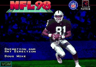 Title screen of the game NFL 98 on Sega Megadrive