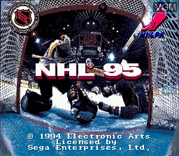Title screen of the game NHL 95 on Sega Megadrive