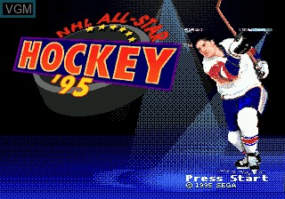 Title screen of the game NHL All-Star Hockey '95 on Sega Megadrive