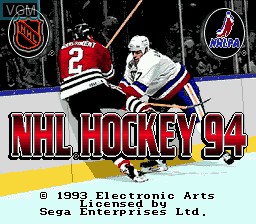 Title screen of the game NHL '94 on Sega Megadrive