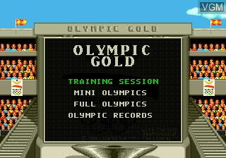 Title screen of the game Olympic Gold - Barcelona '92 on Sega Megadrive