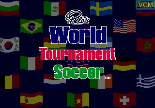 Title screen of the game Pele's World Tournament Soccer on Sega Megadrive