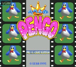 Title screen of the game Pepenga Pengo on Sega Megadrive
