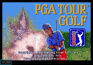 Title screen of the game PGA Tour Golf on Sega Megadrive