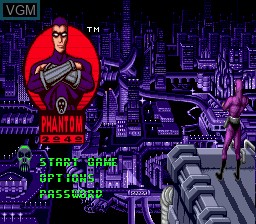 Title screen of the game Phantom 2040 on Sega Megadrive