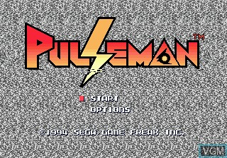 Title screen of the game Pulseman on Sega Megadrive