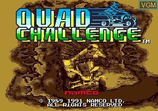Title screen of the game Quad Challenge on Sega Megadrive