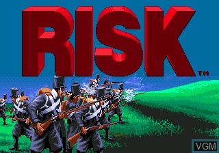 Title screen of the game Risk on Sega Megadrive