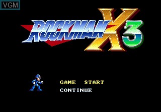 Title screen of the game Rockman X3 on Sega Megadrive