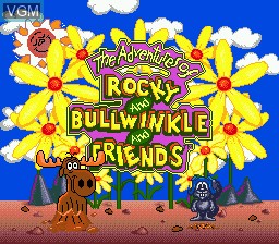 Title screen of the game Adventures of Rocky and Bullwinkle and Friends, The on Sega Megadrive
