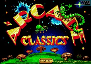 Title screen of the game Arcade Classics on Sega Megadrive