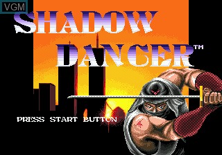 Title screen of the game Shadow Dancer - The Secret of Shinobi on Sega Megadrive