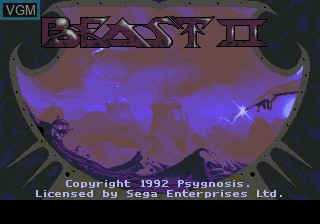 Title screen of the game Shadow of the Beast II on Sega Megadrive