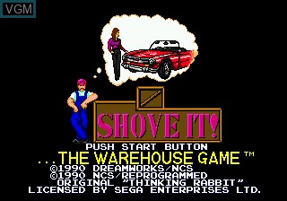 Title screen of the game Shove It! ...The Warehouse Game on Sega Megadrive