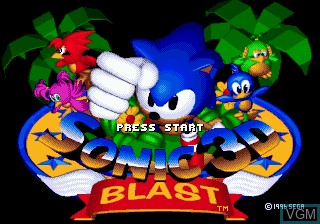 Title screen of the game Sonic 3D Blast on Sega Megadrive