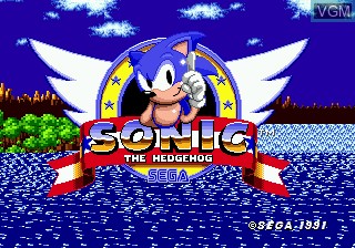 Title screen of the game Sonic the Hedgehog on Sega Megadrive