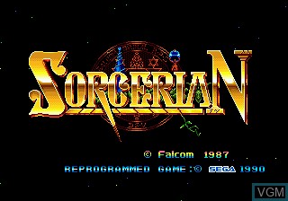Title screen of the game Sorcerian on Sega Megadrive