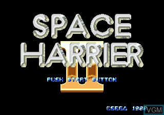 Title screen of the game Space Harrier II on Sega Megadrive