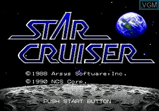 Title screen of the game Star Cruiser on Sega Megadrive