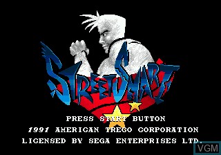 Title screen of the game Street Smart on Sega Megadrive