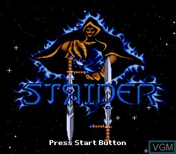 Title screen of the game Strider II on Sega Megadrive