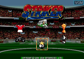 Title screen of the game Striker on Sega Megadrive