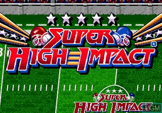 Title screen of the game Super High Impact on Sega Megadrive