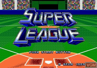 Title screen of the game Super League on Sega Megadrive
