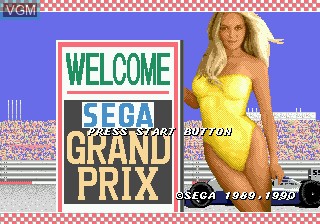 Title screen of the game Super Monaco GP on Sega Megadrive