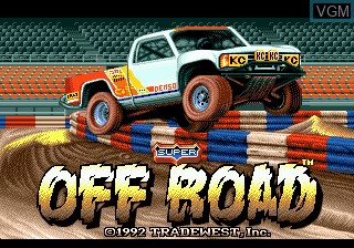 Title screen of the game Super Off Road on Sega Megadrive