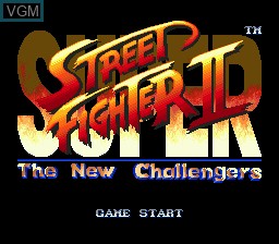 Title screen of the game Super Street Fighter II - The New Challengers on Sega Megadrive