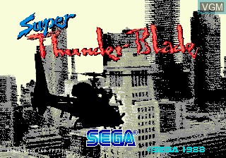 Title screen of the game Super Thunder Blade on Sega Megadrive